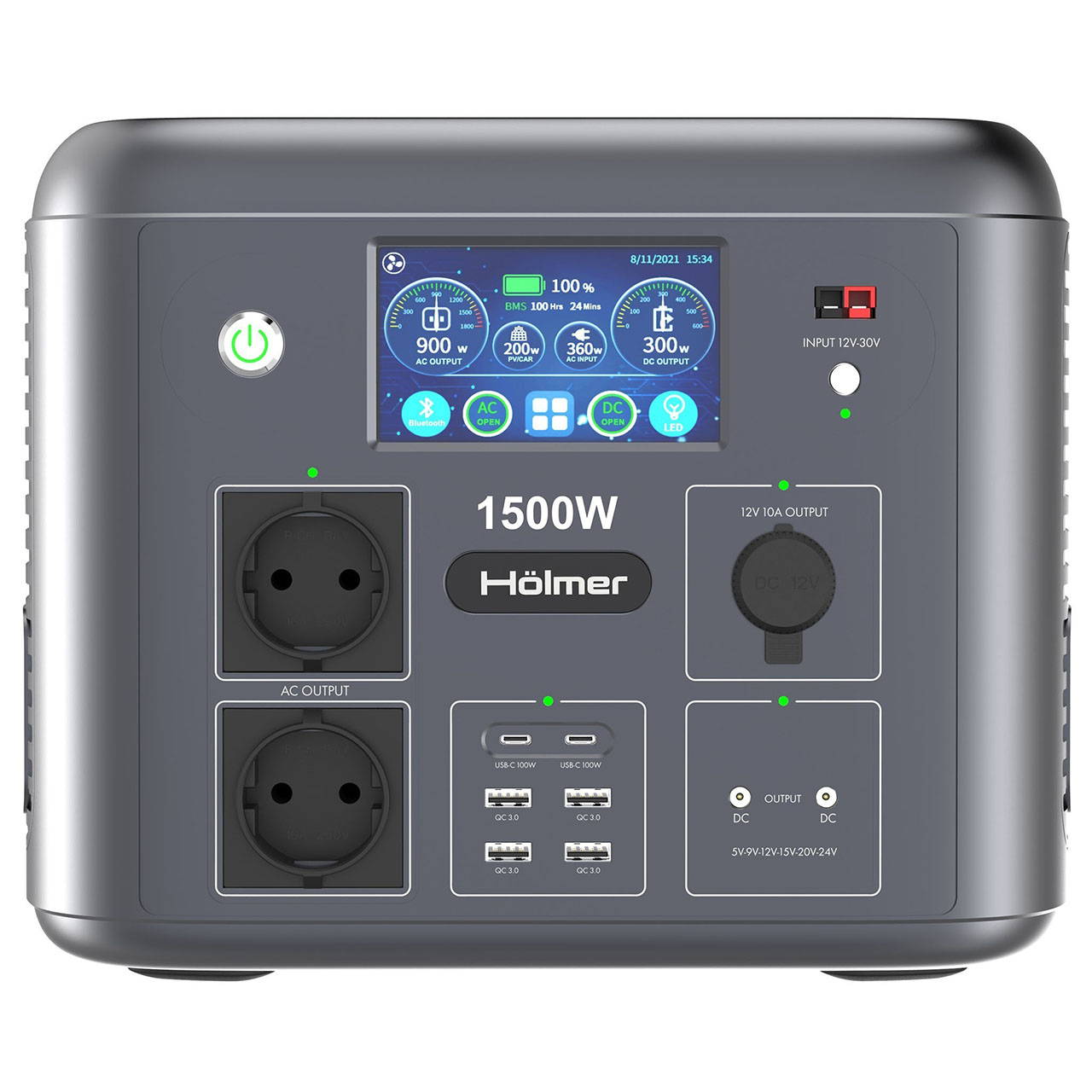 Портативная зарядная станция 1280Вт/ч Hölmer FCS1500 — изображение 1