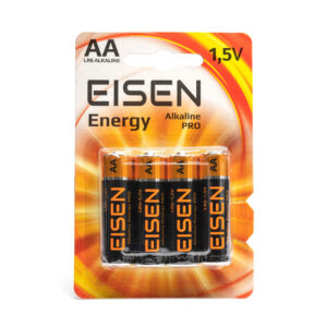 Батарейка AA (LR6) EISEN Alkaline Energy PRO, блістер 4 шт.