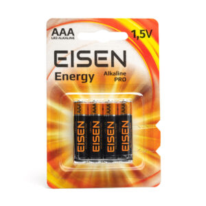 Батарейка AAA (LR03) EISEN Alkaline Energy PRO, блістер 4 шт.