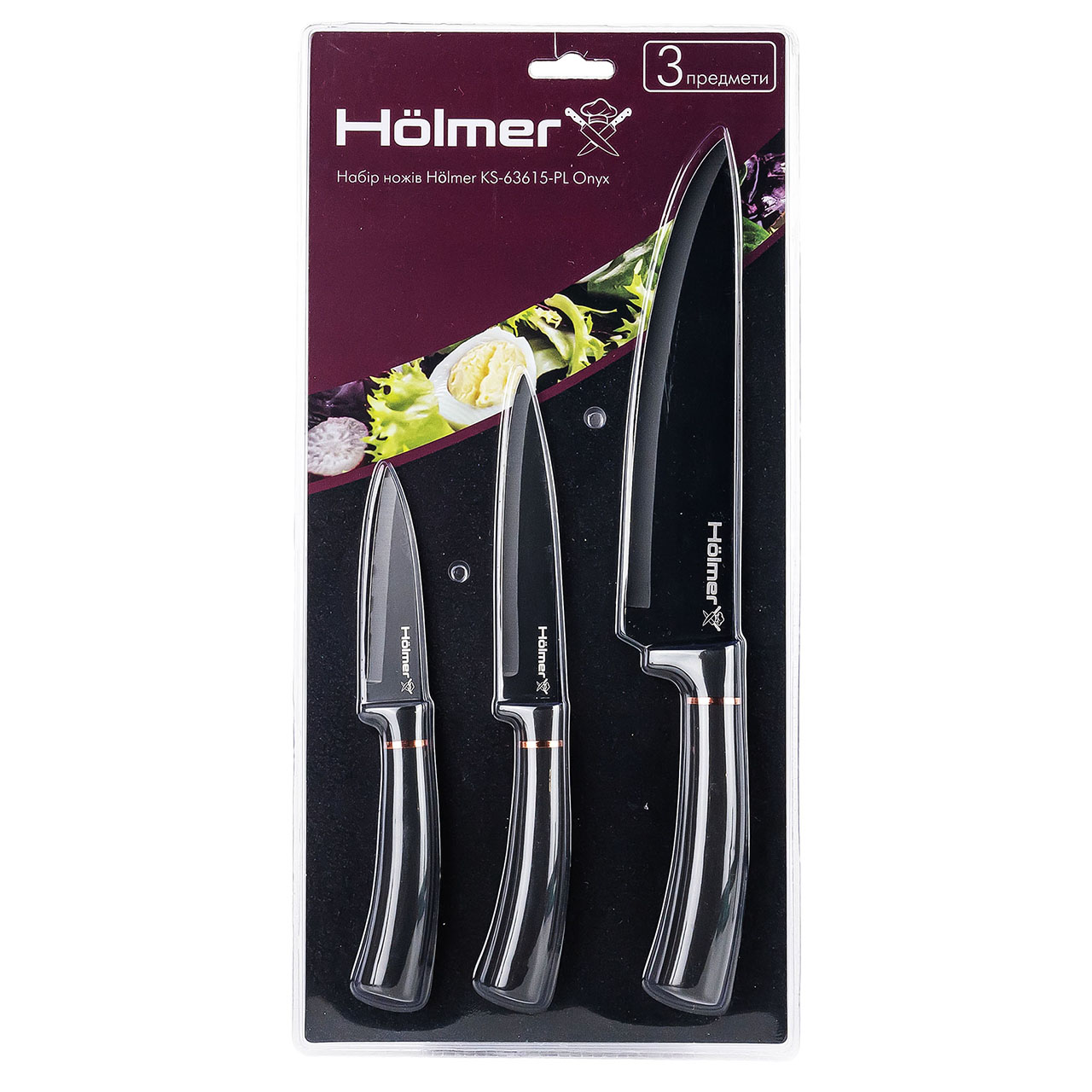 Набір ножів Hölmer KS-63615-PL Onyx Набір ножів Hölmer KS-63615-PL Onyx - Зображення 1