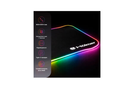 Килимок для миші з підсвіткою Hölmer GMP-02RGB