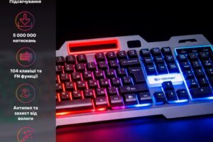 Клавіатура дротова ігрова з підсвіткою Hölmer K-02GS 6