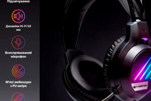 Навушники дротові ігрові з підсвіткою Hölmer H-01GS 13