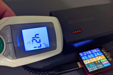 Температура Hölmer NRG-01 Rabbit під час заряджання та розряджання до 42 °C