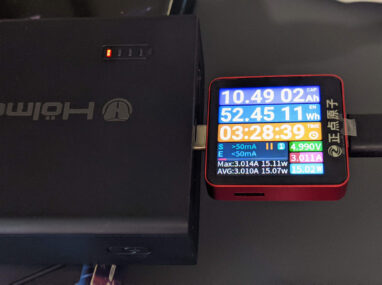 Hölmer NRG-01 Rabbit - Розряд через Type-C: режим 5 В, 3 А, Видана енергія: 64,35 Вт·год
