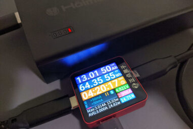 Hölmer NRG-01 Rabbit - Розряд через USB-A: режим 5 В, 3 А, Видана енергія: 65,98 Вт·год